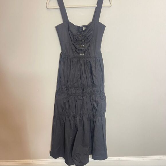 Nicholas Halle Corset Midi Dress In Black | NWT - Picture 4 of 6